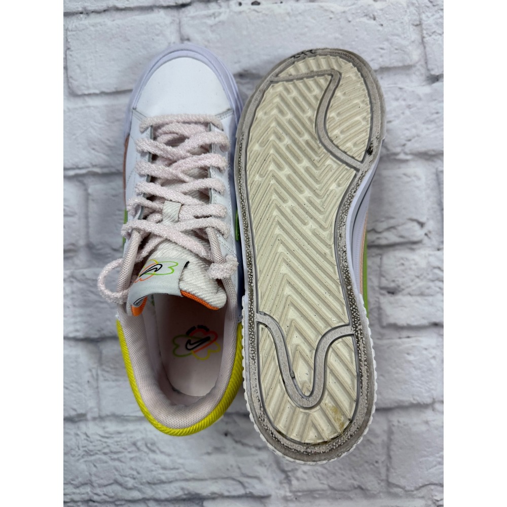 Nike Court Legacy Lift Womens 9 White Green FD0872-100 Excellent Platform Shoe - Picture 6 of 10